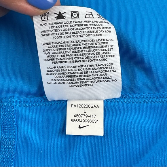 Nike Woman’s Dri Fit Blue with white stripe Tennis Skort size L - Picture 4 of 11